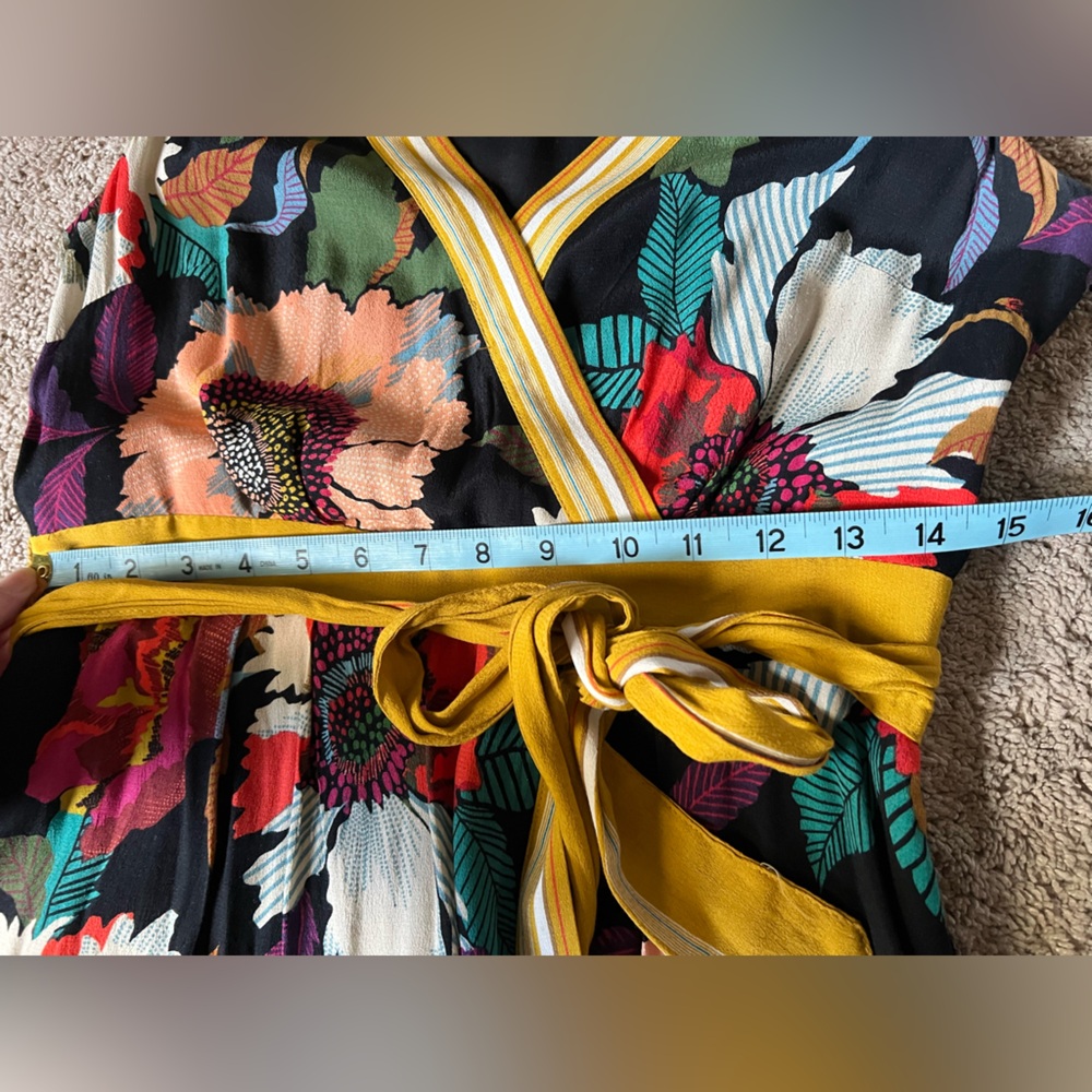 Anthropologie Maeve Botanical Faux Wrap Dress Size 6 - Picture 10 of 10